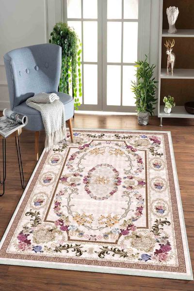 Birkilim Yıkanabilir Dekoratif Halı İpeksi Kaymaz Taban | MLN-IP-HK-099