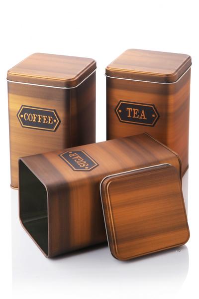 Queen's Kitchen | 3 Adet Vintage Metal Saklama Takımı