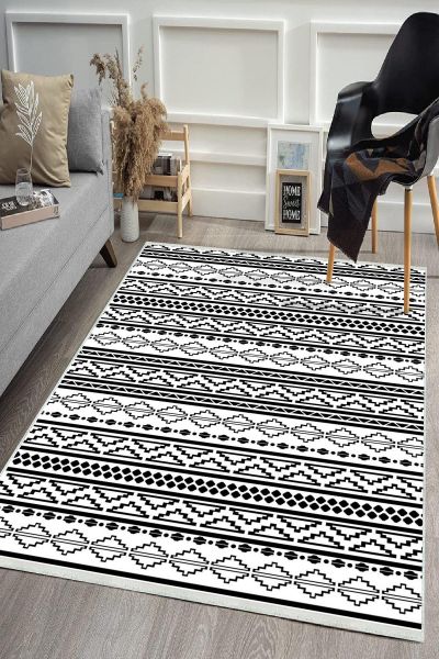 Birkilim Yıkanabilir Dekoratif Halı İpeksi Kaymaz Taban | MLN-IP-HS-549