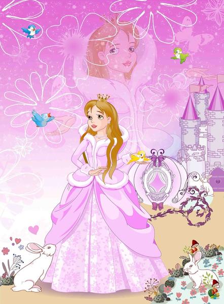 Bayev Çocuk Odası İçin Desenli Halı Sindrella - 130x190 cm 1548-01