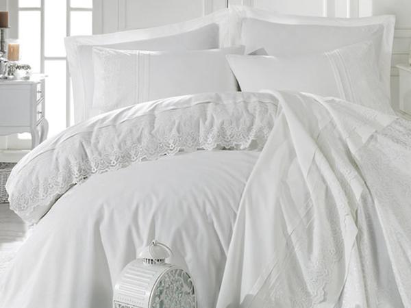 Gizem Fransız Güpürlü Gelin Seti Krem | Dantela