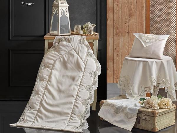 Fransız Güpürlü Hanedan Bohça Seti 4 Parça