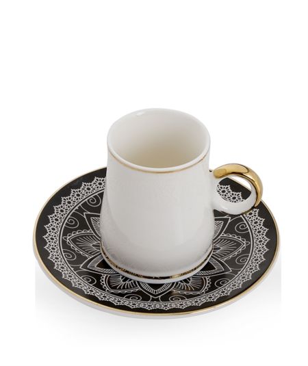Acar | Ensemble de 6 tasses à café 80 cc à motifs