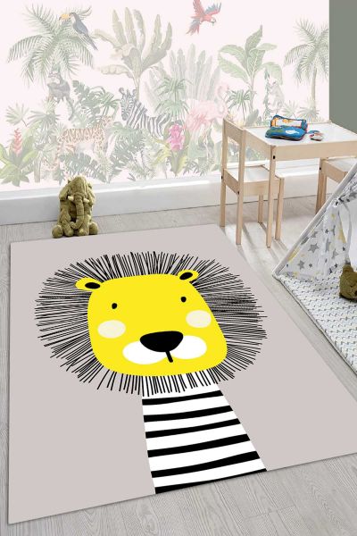 سجادة غرفة الأطفال بيركلييم قابلة للغسل ، حريري ، مانعة للانزلاق | MLN-IP-HY-1083