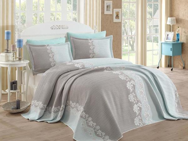 Safir Çift Kişilik Yatak Örtüsü Mint