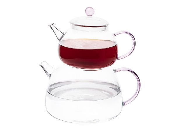 006-01-BOROSILICATED PINK TEA GLASS TEA SET SET 810ML 1870ML مجموعة