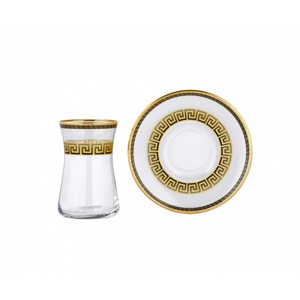 Öz Life | Ceylin Mozaik Gold Çay Seti 12 Parça