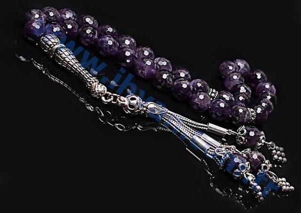 Ametist Taşı Tesbih (925 AYAR GÜMÜŞ)