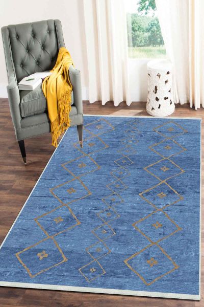 Birkilim Yıkanabilir Dekoratif Halı İpeksi Kaymaz Taban | MLN-IP-SD-274