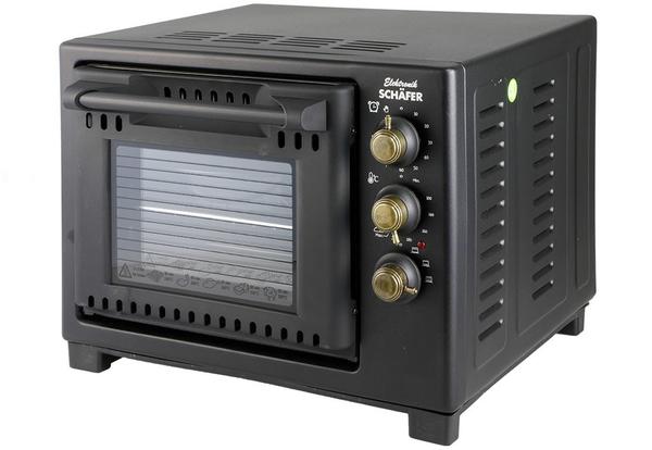 Schäfer 20lt Fırın Retro Tasarım | 1000W | Siyah