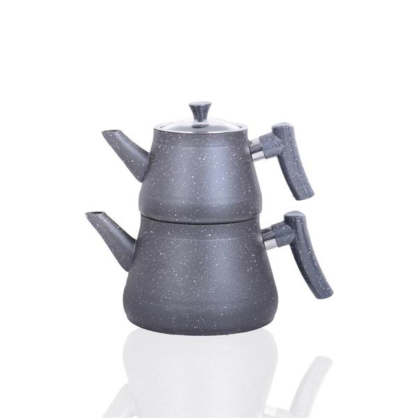 Bayev Bakalit Saplı Granit Çaydanlık 200470 - GRİ