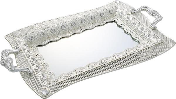 Duygu Kare Aynalı Tepsi | Gümüş | Dg-9815