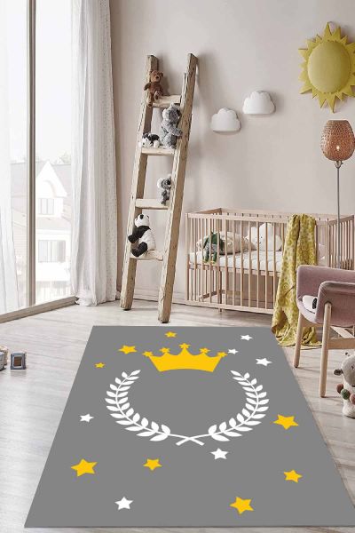 Birkilim Yıkanabilir İpeksi Kaymaz Taban Çocuk Odası Halısı | MLN-IP-HT-1124
