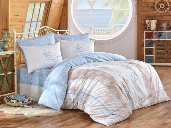 Fulvia Çift Kişilik Nevresim Takımı Mavi | Hobby