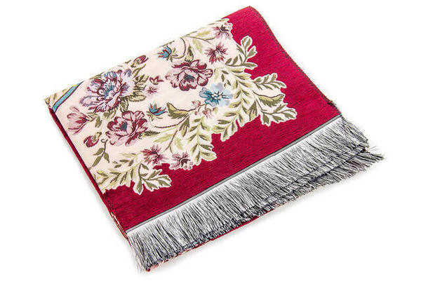 Chenille Gebetsteppich - Vase gemustert - Claret Red Farbe