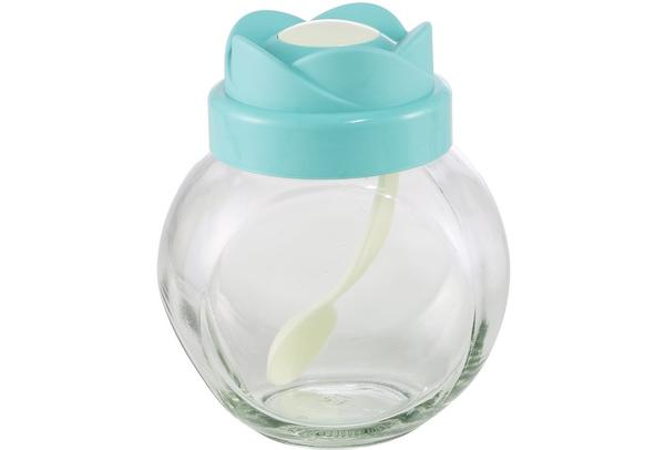 Miradan Çiçek Desenli Kaşıklı Saklama Kabı | Turkuaz | 30776-T