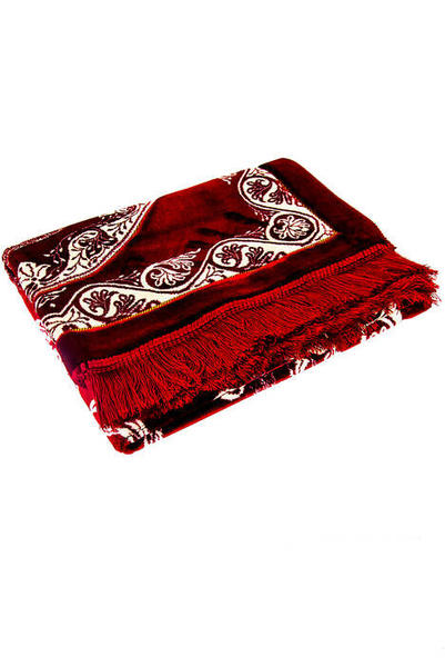 Samt Gebetsteppich Double Plus - Rote Farbe 02