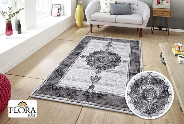 Flora Zarah Collection Halı | Gri | F-1676A-Grey