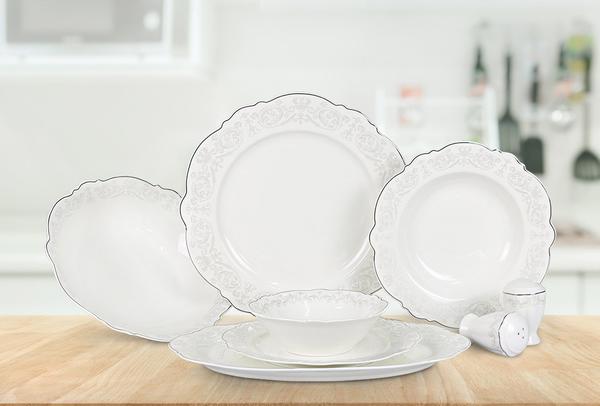 Güven Home 28 Parça Yemek Takımı | 6 Kişilik | Beyaz | GVN-05