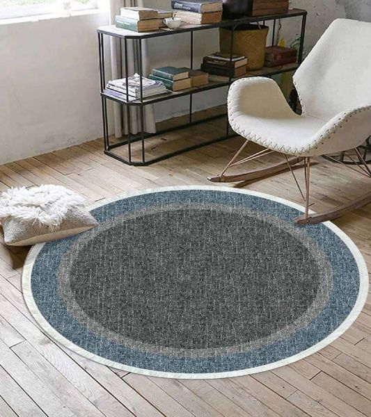 Birkilim Yuvarlak Yıkanabilir Dekoratif Halı İpeksi Kaymaz Taban | MLN-IP-YU-HT-231