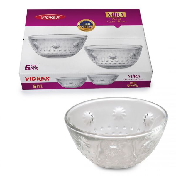 İpek Züccaciye | Mira Point 6'lı Cam Kase | MB1-9