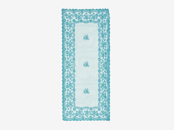 Knitted Panel Patterned Console Cover Narin Petrol