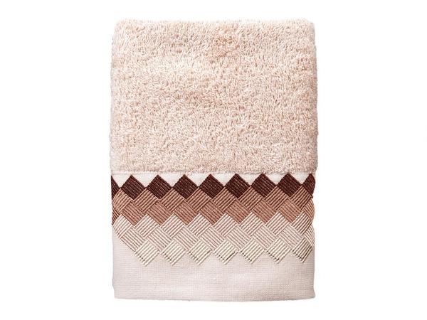 6 Piece Hera Hand Face Towel Set Cream Brown