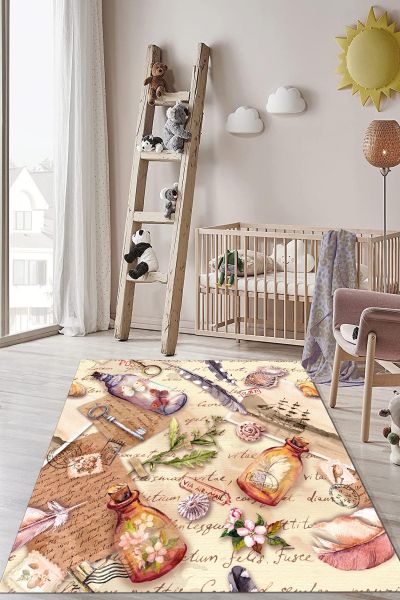 Birkilim Yıkanabilir Dekoratif Halı İpeksi Kaymaz Taban | MLN-IP-HP-788