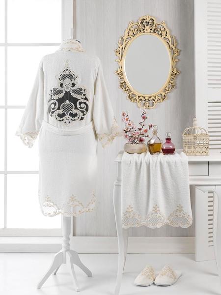 French Laced Bay Bamboo Honeymoon Bathrobe Set