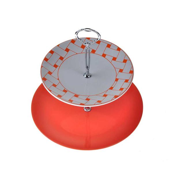 Turuncu Hasır Ege İkramlık 2 Katlı | Keramika