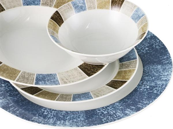 Bricard Rivet 24 Parça Porselen Yemek Takımı Yuvarlak | 6 Kişilik