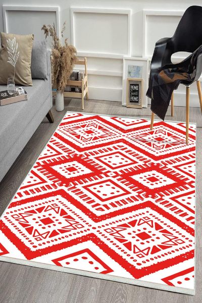 Birkilim Tapis Décoratif Lavable Soyeux Base Antidérapante | MLN-IP-HS-469