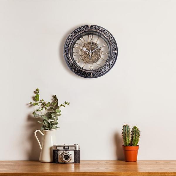 Frank & Müller Elijah Duvar Saati | Siyah - Altın | 20173-Gold