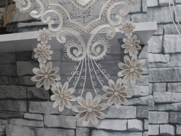 Aryen Nakışlı Yatak Odası Ve Salon Takımı Krem Kahve