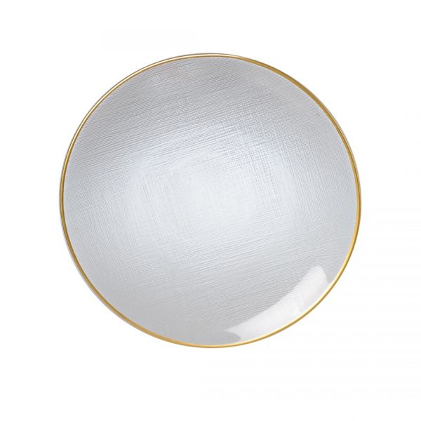 17856 ASSIETTE À GÂTEAU À MOTIFS EN TISSU 21 CM BORD OR | SILK-AKC901