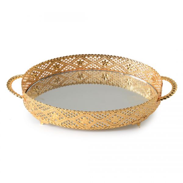 TK0821G 23 طبق بيضاوي لؤلؤي 26 * 35 سم | SILK-HLV088