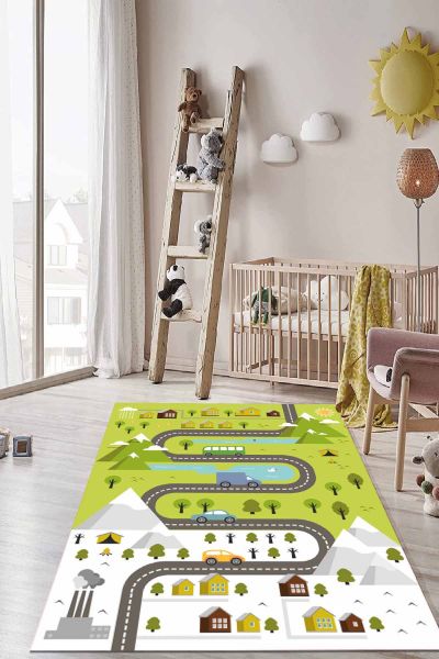 Birkilim Yıkanabilir İpeksi Kaymaz Taban Çocuk Odası Halısı | MLN-IP-HT-659