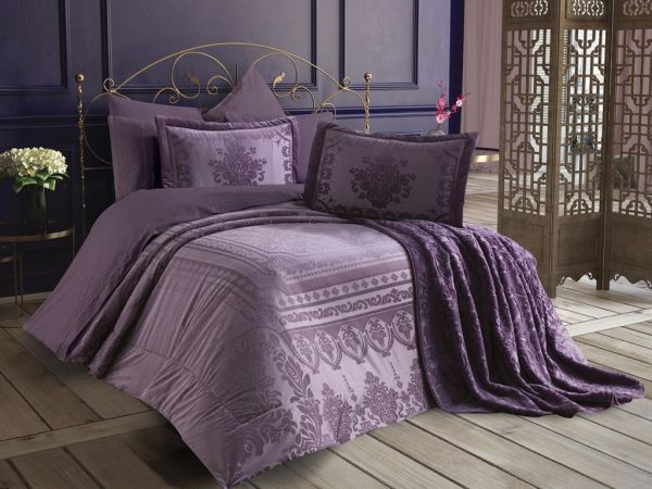 Çeyiz Diyarı Defne 10 Parça Çeyiz Seti Mürdüm