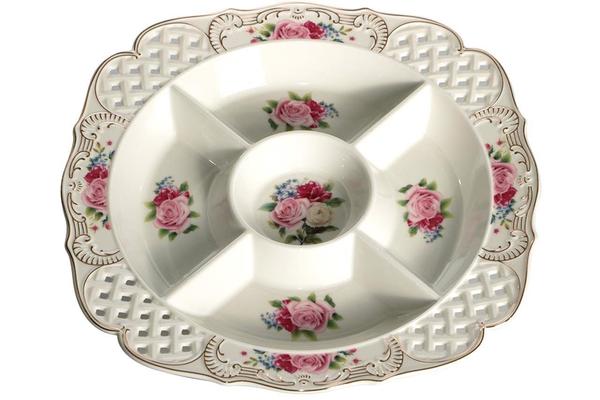 Almina Belinda 5 Bölmeli Porselen Servis Tepsisi | AL-0337-1