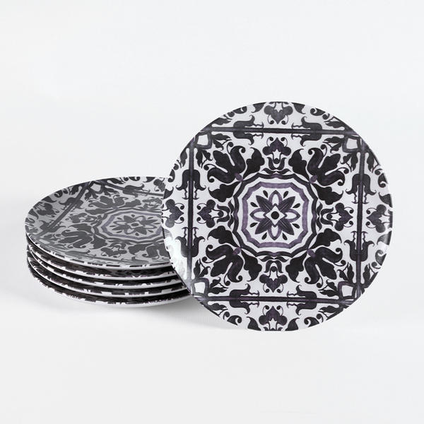 Anev Siyah Pasta Tabağı 21 Cm 6 Adet - 17666 | Keramika