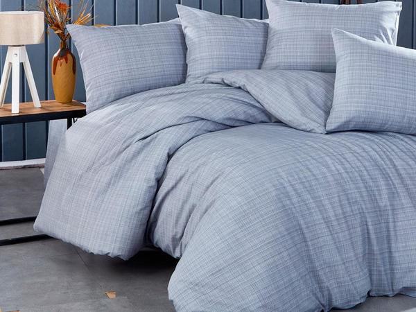 Çeyizdiyarı Faint Line طقم غطاء لحاف مفرد رمادي