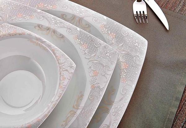 Neva Bone Premium 85 Parça Porselen Yemek Takımı | 12 Kişilik | N1190