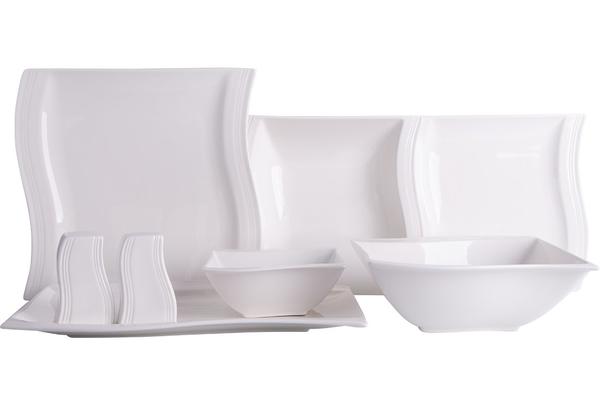 Duygu 28 Parça Yemek Takımı 6 Kişilik | S-Form | Beyaz | Dg-laura