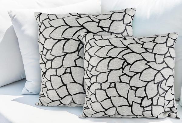 THC Dekoratif Yastık Kılıfı | 2 Parça | Siyah & Krem | THC-0016