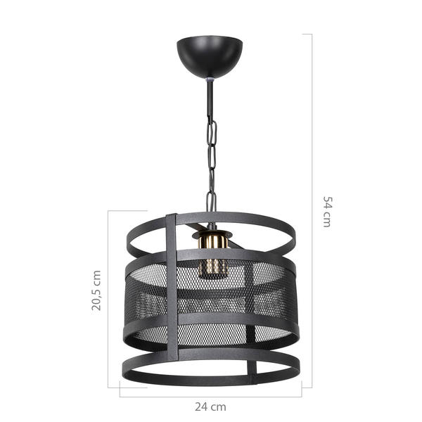 Lampe à suspension simple en or Salda grande