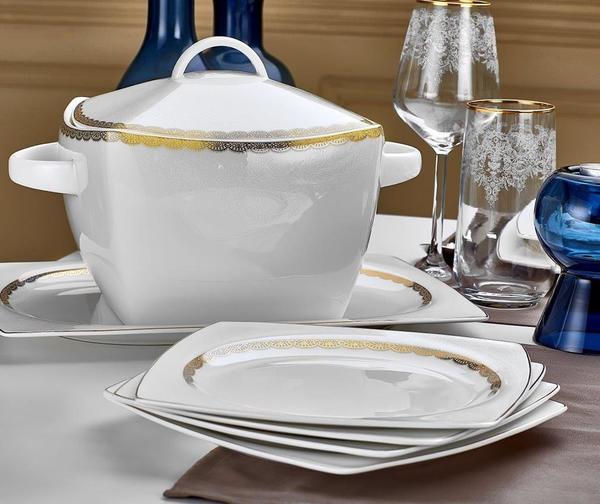 Neva Brianna 60 Parça Premium Bone Yemek Takımı | 12 Kişilik | N2476