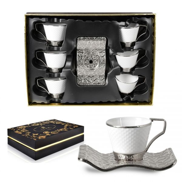 12-015-K6-19 SET À CAFÉ SELCUKLU GUMUS | SILK-BSM100