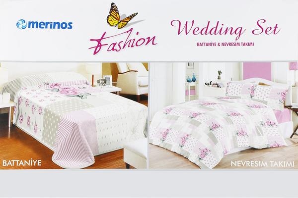 Merinos Angelica 5 Parça Bataniye Nevresim Seti | Pembe