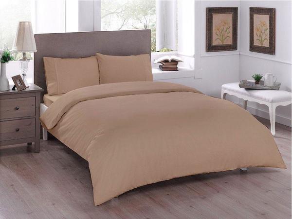 Ensemble de housse de couette double Pure Cappucino