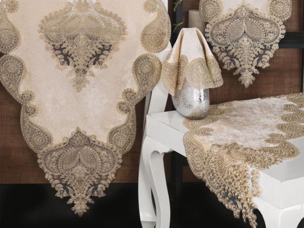 Evla Kadife Salon Takımı 5 Parça